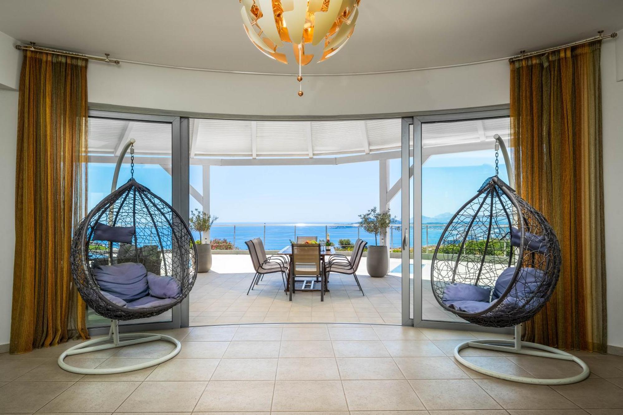 Villa Zafira - Seaview Manor With Heated Pool Kallithéa Eksteriør billede